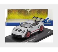 Solido 1:43 Scale Porsche 911 (992) GT3 Rs Ice Grey Metallic W/Pyro Red 2023 Diecast Model Car - SKU S4314802
