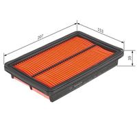 Bosch Air Filter 1 457 433 961 – Fits Kia Pride Estate, Mazda Demio, Ford – New