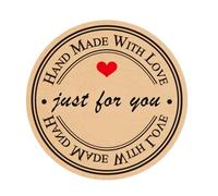 1.45inch Handmade with Love120PCS Small Business Labels Envelopes,Love Heart Baking Kraft,Thank You for Your Order Sealing Stickers Decoration for Business,Just for You Stickers (Just for You)