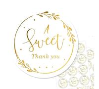 1.45inch Thank You Stickers 120PCS Small Business Labels Envelopes,Love Heart Baking Kraft,Thank Your Order Sealing Stickers Decoration for Business (White A Sweet)