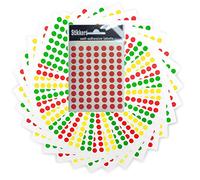 1,470 Easy Peel Self Adhesive Sticky Dots - 8mm - Traffic Light Organising System