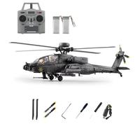 1/48 2.4G 6CH RC Helicopter, C170 AH-64D Flybarless Military Helicopter with Brushless Motor, Optical Flow Positioning & TOF Altitude Hold, One-Key Inverted Flight, Indoor Outdoor Flying Hobbyist