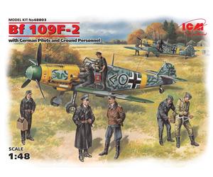 1:48 ICM KIT Bf 109F-2 With German Pilots And Ground Personnel ICM48803 Model