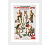Miniart 1:48 - German Ground Staff w/Accessories, N.Africa