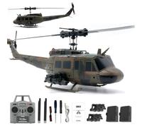 1/48 RC ERA C032 UH-1 Huey Six-Channel Aileronless RC Helicopter, Optical Flow Positioning, Dual Brushless Power, Hand-Painted Limited Edition Scale Model(2 Battery)