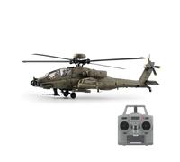1/48 RC ERA C170 AH-64D Apache RC Helicopter 2.4G 6CH Flybarless RC Military Helicopter with Optical Flow Positioning, TOF Altitude Hold, One-Key Inverted Flight, Brushless Motor(Army Green/3 Battery)