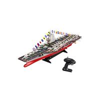 1/480 Scale RC Aircraft Carrier Boat, 2.4G Mini Warship Model with Dual Motor High Velocity for Kids Fun and Learning, Waterproof with LED Lights for Pools & Lakes Fun Gift for Adults Teens