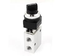1/4BSP Thread 2 Position 3 Way Manual Knob Pneumatic Mechanical Valve