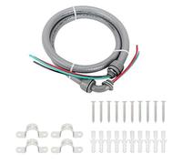 1. 4FT 1/2Inch Flexible Electrical Conduit Whip with 10 Gauge Wire Nonmetallic Liquid Tight AC Power Assembly Flexible Electrical Conduit