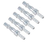 1/4in BSP (6.35mm) Air Hose Barb Tail with Male PCL Type Connector Fitting 5pc