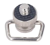 1 4in Camera Mount D Ring Camera Screw Mount Nickle Plated Iron | Quick release 1 4in Camera Screw lets you install shoulder straps on cameras selfie sticks gimbals with anti slip rubber pad