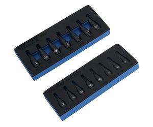 1/4in Drive Allen Hex Torx Star Impact Shallow Sockets T6 - T30 1.5 - 6mm 15pc
