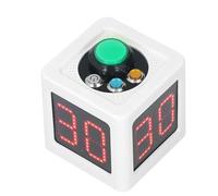 1.4in LED Race Clock Cube Timer, 4 Sided Digital Shot Countdown Stopwatch, 3 Easy To Set Buttons, for Chess and Card Room and Contest