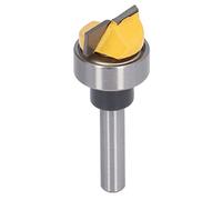 1/4in Shank Bottom Cleaning Bit Double Flute Carbide Tipped Surface Planing Router Bit Woodworking Milling Hinge Mortise Cutter