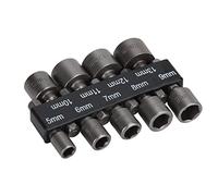 1/4in Sockets Set, Socket Bit 9Pcs Chrome Vanadium Steel for Electric Drill for Screwdriver