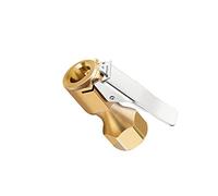 1/4inch Air Chuck Heavy Duty Normally Open Straight Lock-On Tire Chuck with Clip for Inflator Gauge Compressor
