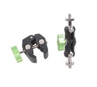 1/4inch Ball Head Joint Base Double Socket Arm Extension Arm Motorcycle Bike Phone Mount Action Camera Lighting Equipment Studio Lighting Clamp