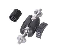 1/4inch Male to Female Threaded Double Socket Arm Extension Arm Motorcycle Bike Phone Mount Camera Lighting Equipment Flexible Microphone Light Adapter