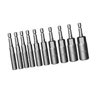 1/4inch Shank Hexagonal Nut Driver Wing Nut Driver Socket 5.-14mm/.-19mm Slot Wing Drill Bit for Eye Screws Hook Bolt Extended Length Bit for Power Drill