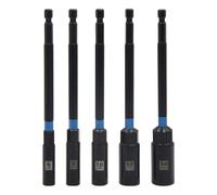 1/4inch Shank Hexagonal Nut Driver Wing Nut Driver Socket 6-14mm Slot Wing Drill Bit Socket for Eye Screws Hook Bolt Steel Tool