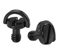 1/4inch Tripod Screw LUORNG 2PCS 1/4"-20 Stainless Steel D Shaft D-Ring for Camera Camcorder Tripod Monopod QR Quick Release Plate, Mounting Screw Adapter, Quick Release Camera Screw, Black