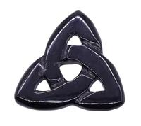 1.4inchNatural Stone Knot Cavring Amethyst Rose Quartz DIY Making Necklace Accessories,Black Obsidian