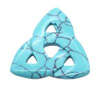 1.4inchNatural Stone Knot Cavring Amethyst Rose Quartz DIY Making Necklace Accessories,Green Turquoise