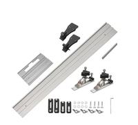 1.4M Circular Guide Rail Set Track Aluminum Guided Rails 2 Clamps Tracksaw Tools(1.4M and 5inch Base)