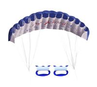 1.4m Dual Line Soft Parafoil Stunt Kite, 140×60cm Frameless Sport Kite with Flying Handles & 4.6ft Cords for Beach Park Outdoor Activities