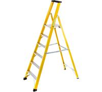 1.4m FIBREGLASS Platform Step Ladders 6 Tread Professional Lightweight Steps