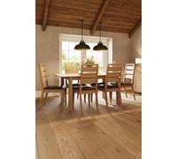 FW Style Taberno Solid Oak Large 1.4M Extending Dining Table Natural, Brown