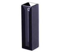 1.4ml 10mm Path Inside Light Width 4mm JGS1 Quartz Cuvette Cell Black Walls With Lid Spectrophotometers