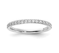 1.4mm 925 Sterling Silver Rhodium Plated Polished Cubic Zirconia Eternity Ring Size 8-Eternity-Ring for Women