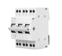 1-4P 63A Changeover Switch, Dual Power Selector Manual Transfer Switch Electric Power Transfer Isolating Switch, for 220V 400V Home, RV, Solar System (3P 400V)