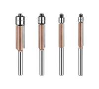 1. 4pc Twin Bushing Wood Shaping Cutter Set Carbide-Tipped Milling Tools For Furniture Face Trimming & Decorative Molding Projects Furniture Making Router Bits