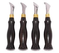 1/4pcs 1-2.5mm Leather Edge Creaser Leathercraft Creasing Tool Marking Craft Black Wood Handle Tools Hot Cold Press(4pcs Set)