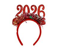 1/4pcs 2026 Glitter Numbers Headbands, Star Color Strip Design, Christmas and New Year's Eve Party Decoration for Adults Kids