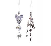 1-4PCS Cute Phone Charms Aesthetic Y2K Cell Phone Charms Strap Strawberry Butterfly Star PhoneCharm Y2K Accessories for Bag Keychain Airpods Camera Pendants Decor, One Size, Plastic, acrylic