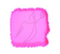 1/4Pcs Female Model Line Coasters Molds Epoxy Casting for Beauty's Body Body Line Silicone Coasters Mold Silicone