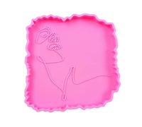 1/4Pcs Female Model Line Coasters Molds Epoxy Casting for Beauty's Body Body Line Silicone Coasters Mold Silicone