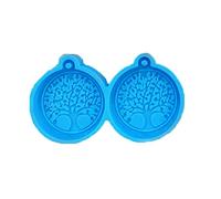 1/4Pcs Hollow Resin Craft Earring Jewelry Epoxy Silicone Molds Life Trees Shape Resin Earring Molds Silicone Pendant Mold for Epoxy Jewelry Making