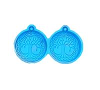 1 / 4PCS Life Trees Resin Earring Mold Silicone Epoxy Molds Heart Round Pendant Keychain Ornament Resin Silicone Unique for Beginner for Jewelry Making