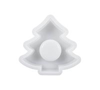 1/4Pieces Tealight Holder Epoxy Resin Snowflake Holder Silicone Mold Ornament Snowflake Molds Tree Shape Candlestick