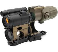 1-4X GEN3 Holographic Riflescope Combo, DR Dual FOV Scope with Mini Doc Red Dot Sight, Red Illuminated QD Quick Release, Compatible with 20mm Picatinny Rail