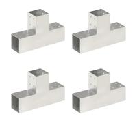 1/4x Post Connectors Galvanised Metal Wood Multi Shapes Multi Sizes vidaXL