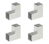 1/4x Post Connectors Galvanised Metal Wood Multi Shapes Multi Sizes vidaXL