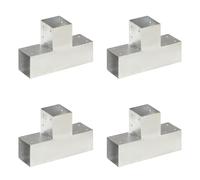 Post Connector Y-Shape Post Galvanised Metal 91x91mm 4pcs Pre-Drilled Heavy Duty