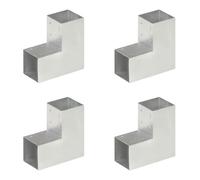 1/4x Post Connectors Galvanised Metal Wood Multi Shapes Multi Sizes vidaXL