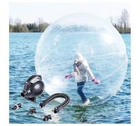 1.5/1.8/2/2.5M Inflatable Water Walking Ball PVC Water Ball for Beach and Entertainment Equipment, Clear Walk on Water Walking Ball Roll Ball with Electric Air Pump and Zipper,2m