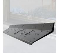 1 5 10 20 30 40 50 M Rain Drip Edge Flashing, Rubber Over Door & Window Drip Cap Rainy Deflector with Adhesive Backing, Outdoor Window Rain Frame(L W 1.5M x 4.5CM)